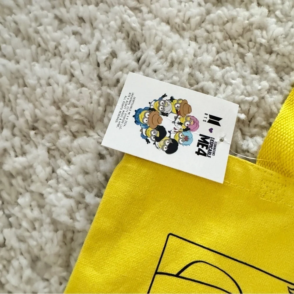 NEW BTS X Despicable Me 4 Canvas Tote Bag